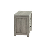 2 Drawers Bedroom Wooden Nightstand in Grey Finish B016P251372