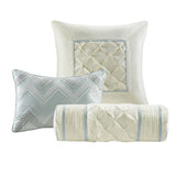 7 Piece Tufted Comforter Set Seafoam King B03597127