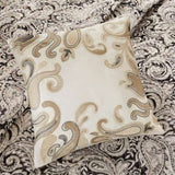 6 Piece Jacquard Quilt Set with Throw Pillows Black Full/Queen B03597447