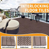 Plastic Interlocking Deck Tiles, 11.8"x11.8", Patio Flooring Outdoor Waterproof All 16456452
