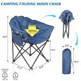 ZUN Camping Chair Blue Alloy Steel 60160598