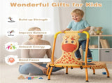 Giraffe Mini Toddler Trampoline with Foam Padded Handle Non-Slip Feet for Indoor Play 59633388