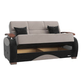 PrimeNest Yalise Collection Upholstered Convertible Loveseat with Storage B030P305114
