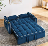 ZUN 55.51 inch versatile foldable sofa bed in 3 lengths, modern sofa sofa sofa velvet pull-out bed, W2353P205655