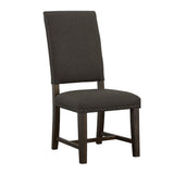 Warm Grey and Smokey Black Upholestered Side Chair B062P153665