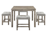 Dining Table, Bar Table and Chairs Set, 5 Piece Dining Table Set, Industrial Breakfast Table Set, W487P333512