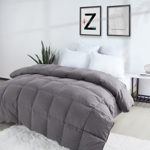 ZUN Feather Down Comforter with 100% Cotton Shell for Bedroom All Season 23761974