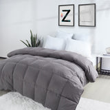 ZUN Feather Down Comforter with 100% Cotton Shell for Bedroom All Season 94311396