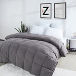 ZUN Feather Down Comforter with 100% Cotton Shell for Bedroom All Season 87322140