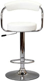 ZUN Contemporary Style White Color Bar Stool Counter Height Chairs Set of 2 Adjustable Swivel Kitchen HS00F1560-ID-AHD