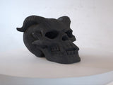 Refractory Materials Fireproof Imitated Human Fire Pit Skulls Gas Log for NG, LP Wood Fireplace, 02010719