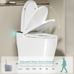 ZUN Smart Toilet with Heated Bidet Seat, toilet with bidet built in, AUTO Open/Close Lid, Feet Sensor T2559P163436