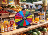 24" Spinning Prize Wheel with Foldable Stand Stand-Up & Tabletop Fortune Wheel - Multicolor 84150021