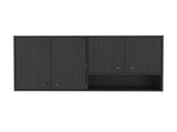 Napoleon Wall-Mounted Kitchen Cabinet with 4 Door Closed Storage Cabinets, Interior Shelves and Open B200P604637