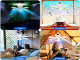 2 In 1 Portable Camping Fan with LED Lantern 8000mAh Battery Powered Tent Fan with Carabiner Digital 22253293
