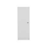 Kitchen Pantry 47" H, One Door Cabinet, Four Interior Shelves, White B097133245