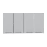 120 Wall Cabinet , Four Doors, Two Cabinets, Two Shelves -White B20091818