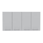 ZUN 120 Wall Cabinet , Four Doors, Two Cabinets, Two Shelves -White B20091818