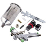 2.5mm HVLP Feed Car Air Spray Gun Kit W/ Regulator Gauge Paint Sprayer 30626758