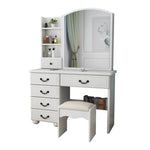 ZUN Fashion Vanity Desk with Mirror and Lights for Makeup, Vanity Mirror with Lights and Table Set with 27479800