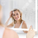 ZUN LED Mirror for Bathroom 28x36 with Lights,Anti-Fog, Dimmable, Backlit + Front Lit, Lighted Bathroom 68220082