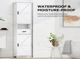 69" H Tall Bathroom Storage Cabinet with 2 Barn Doors and 1 Drawer, Narrow Storage Unit, Adjustable 59463192