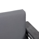Outdoor Acacia Wood Club Chairs with Cushions, Dark Gray, 27.75"D x 32"W x 27.75"H 70692.00DGRY