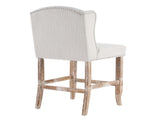 26.78'' seat height Vienna Contemporary Fabric Tufted Wingback Counter Stools, Set of 2, Beige N780P416105B
