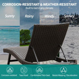 2-Piece Aluminum Wicker Outdoor Chaise Lounge W1859P360203