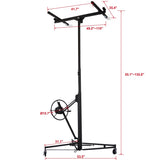 ZUN Drywall Lift Panel 11' Lift Drywall Panel Hoist Jack Lifter, black W46537284