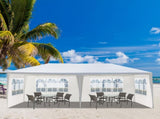 10'X20' Outdoor Party Tent with 4 Removable Sidewalls, Waterproof Canopy Patio Wedding Gazebo, White 69471585