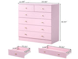 Modern Simple 6-Drawer Dresser Pink 28507163