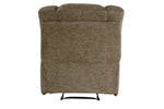 ZUN Modern Luxurious Reclining Chair Plush Arms Brown Chenille Fabric Upholstered Solid Wood Frame B011P204483