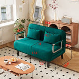 39 Convertible Chair Bed, Tri-Fold Sofa Bed with Adjustable Backrest & Pillow, Leisure Chaise W1767P192816