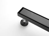 30 Inch Linear Shower Drain with 2-in-1 Flat & Tile Insert Removable Cover, 304 Stainless Steel with 76903486