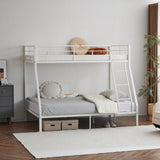 Twin Over Full Metal Bunk Bed for Kids Teens Adults, Heavy Duty Metal Bunk Bed with Ladder & 85584748