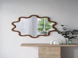 31" x 30" Wooden Accent Mirror with Unique Frame, Wall Mirror for Living Room Bedroom Entryway W2078135196