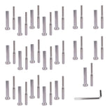 T316 20Pcs Stainless Steel Screw Fastener Kit with Wrench for 3/16" Wire Rope Cables 22636725