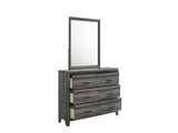 Denver Modern Style 6- Drawer Dresser Made with Wood in Gray B009P272307