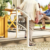 White Step Metal Handrails for Outdoor Steps Stair Railing 82216410