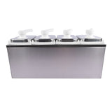 8L Stainless Steel Sauce Pump Dispenser Squeeze Condiment Dispensing Container Condiment Pump 02010856