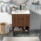 ZUN Wooden bathroom cabinet with sink 69154735