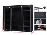 69" Portable Clothes Closet Wardrobe Storage Organizer with Non-Woven Fabric Quick and Easy to 39176847