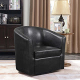 Dark Brown Swivel Armchair B062P145568