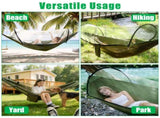 3-in-1 Camping Hammock with Automatic Pop-Up Mosquito Net, Lightweight 70D Nylon Portable Hammock 31433634