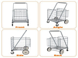 Bigger Super Jumbo Shopping Cart,Grocery Cart on Wheels, Foldable Utility Shopping Carts with Double 11211682