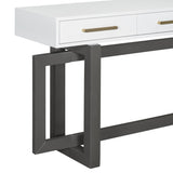 U_STYLE Elegant Console Table with Three Drawers, Extra Long Entryway Table for Entryway, Hallway, N711P175776M