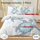 Sea Turtle Bedding Aqua Teal Blue Duvet Cover Sets Beach Turtle Bed Sets Ocean 3 Piece Turtle Themed 82360013