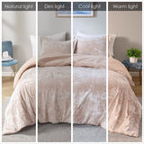 King/Cal King Crushed Velvet Sherpa Reversible Comforter Set B035129826