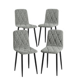 Dining Chairs Set of 4, Modern Kitchen Dining Room Chairs, Velvet Dining Chair Upholstered Cushion W578P191315